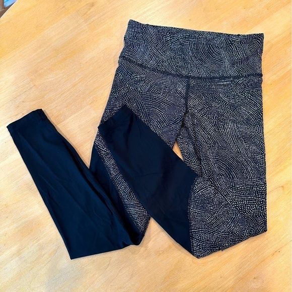 Lululemon Athletica Fast Free Leggings Black Multi 6 - Picture 1 of 9
